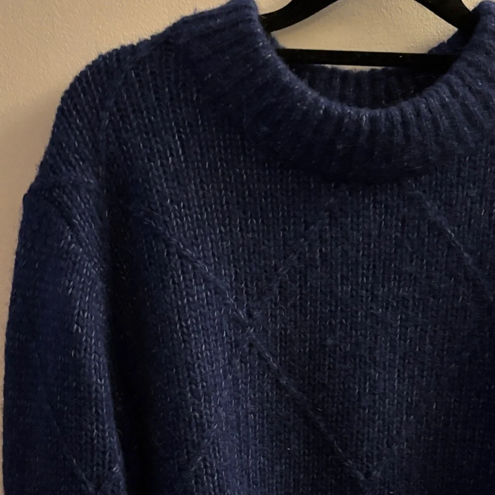 Navy Blue Women's Sweater - Picture 2 of 5